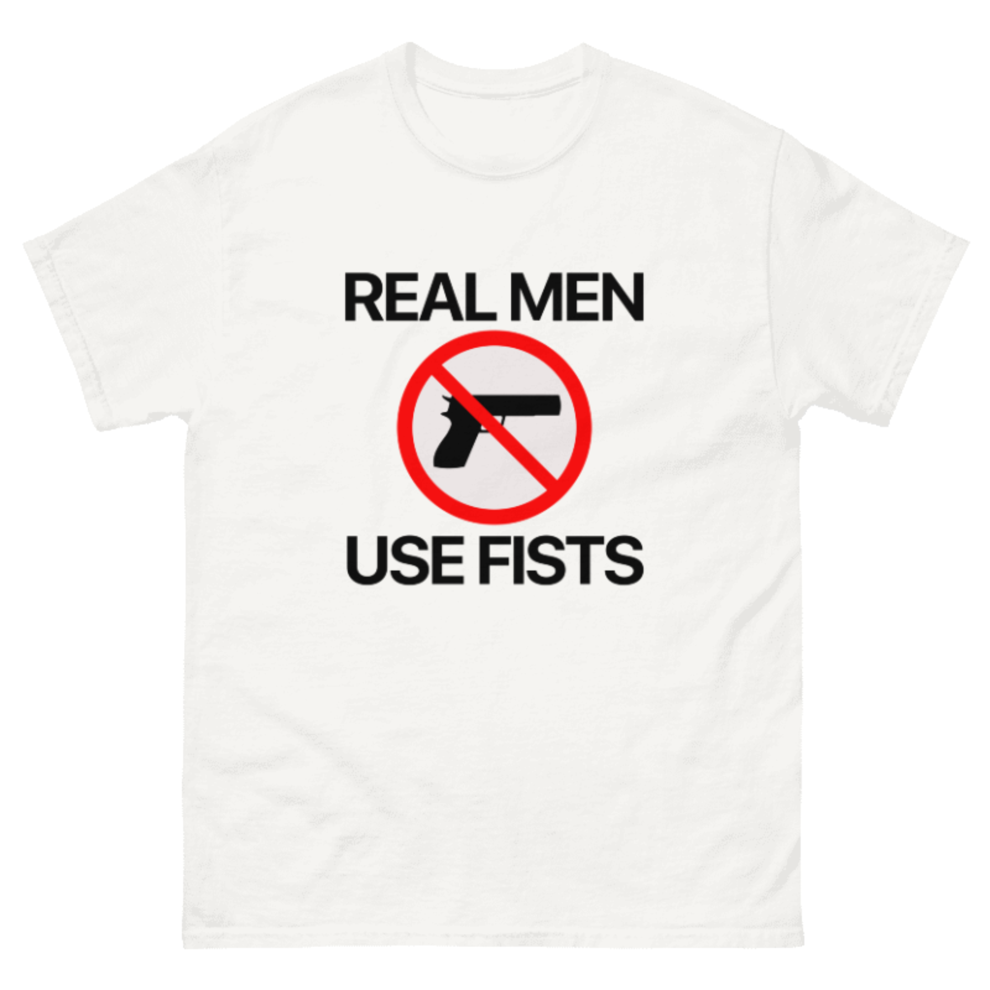GIU - Real Men Use Fist - White Tshirt