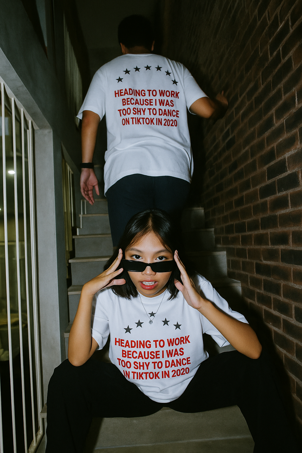 Too Shy To Dance - B/W Unisex Tshirt