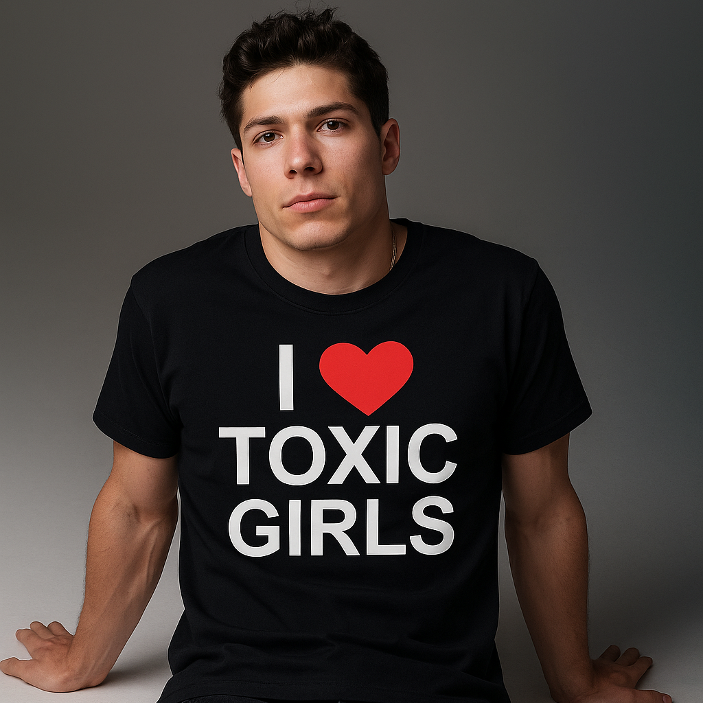 GIU - I Love Toxic Girls - Black Tshirt
