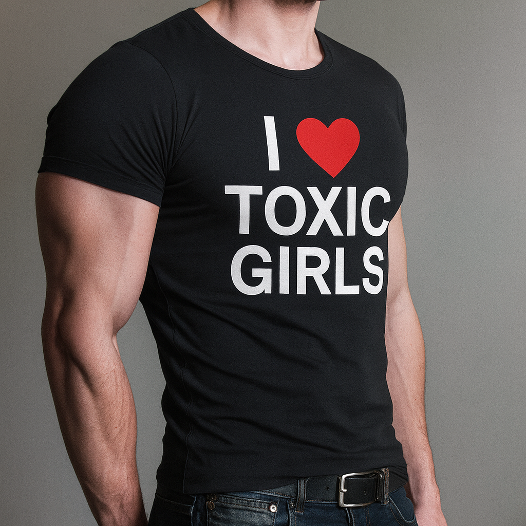 GIU - I Love Toxic Girls - Black Tshirt