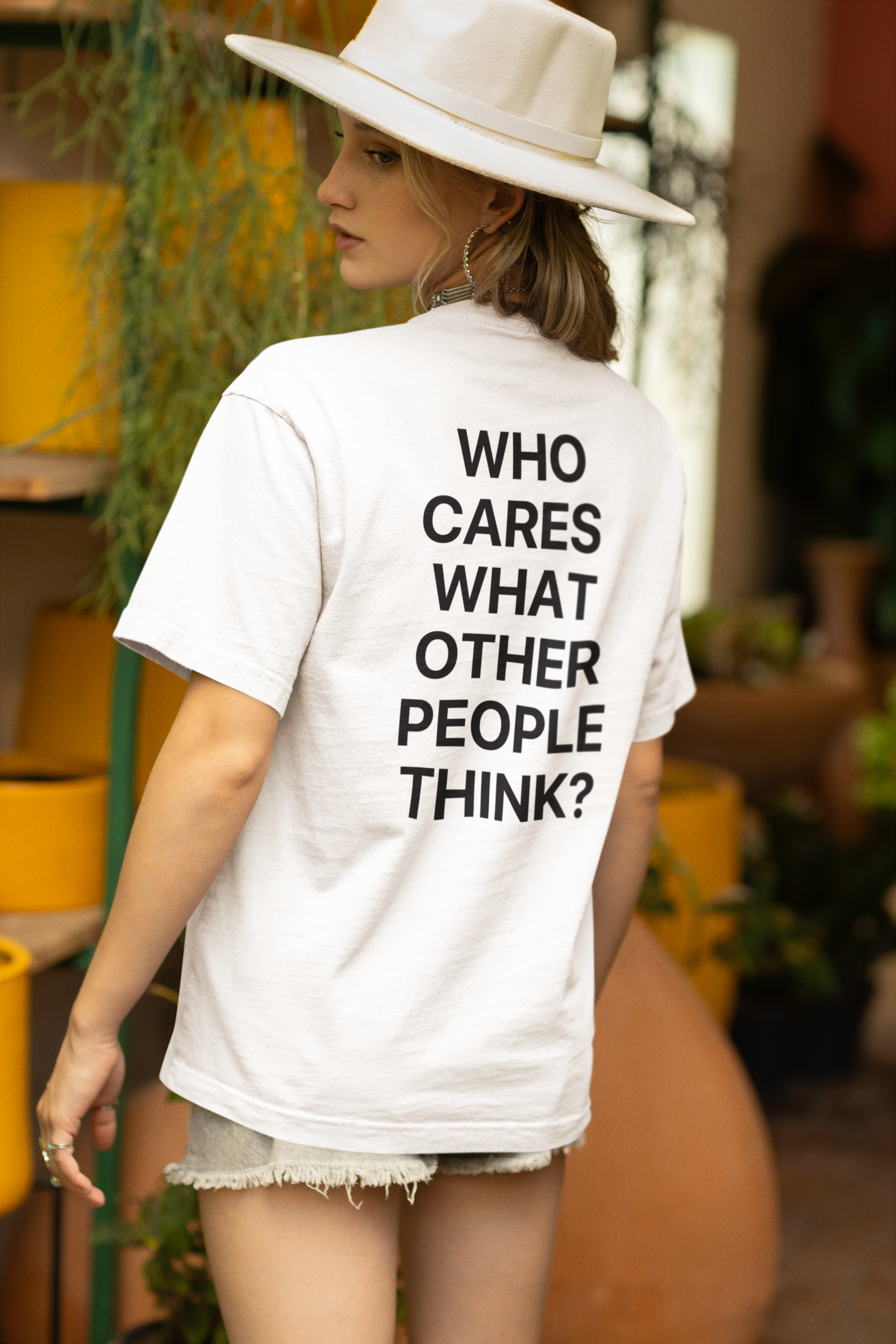 GIU - Who Cares - White Tshirt