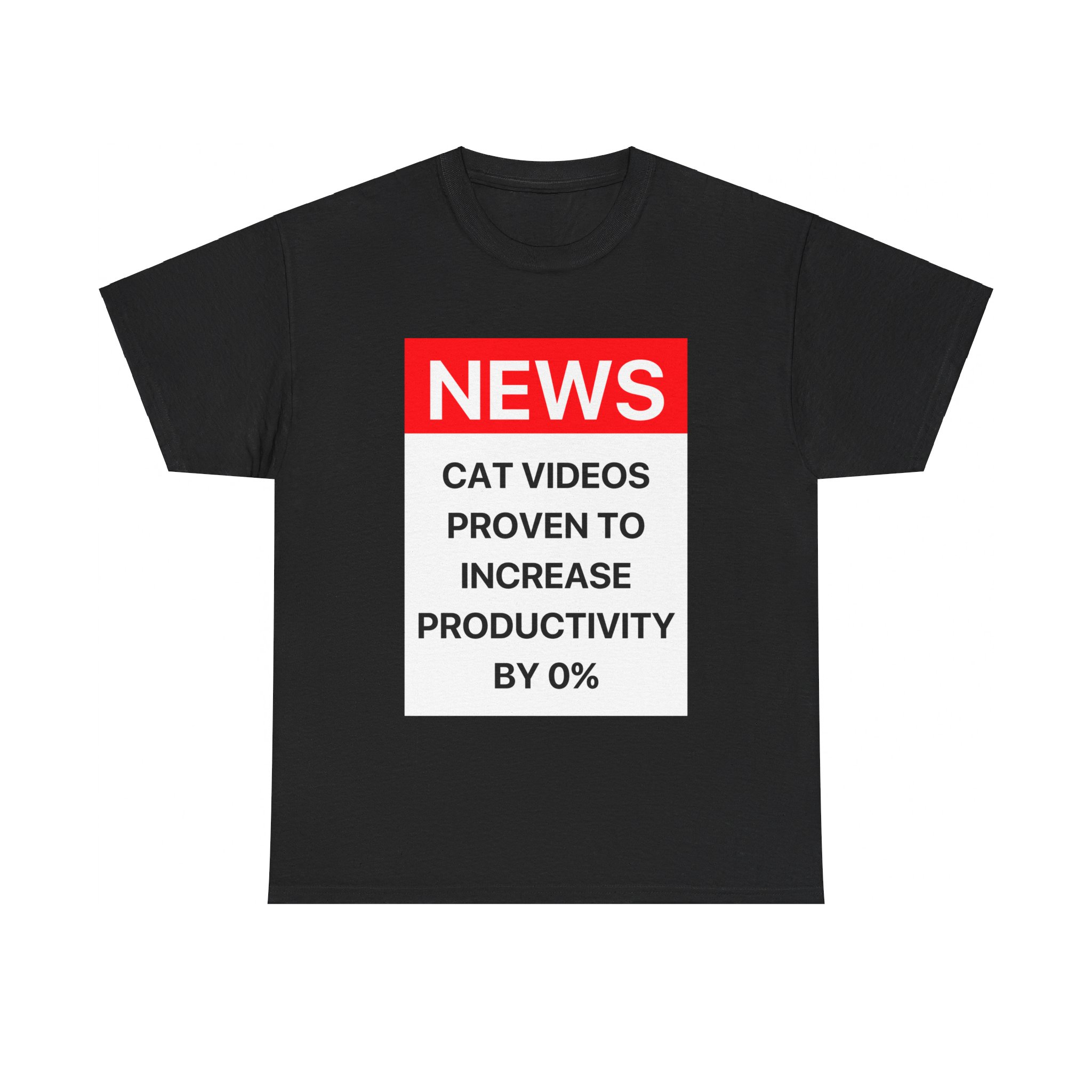 GIU - Cat Videos - Black Tshirt