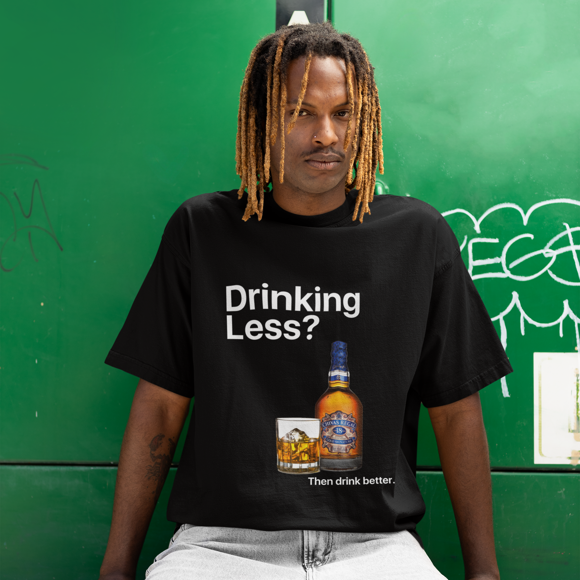 GIU - Drinking Less - B/W Tshirt