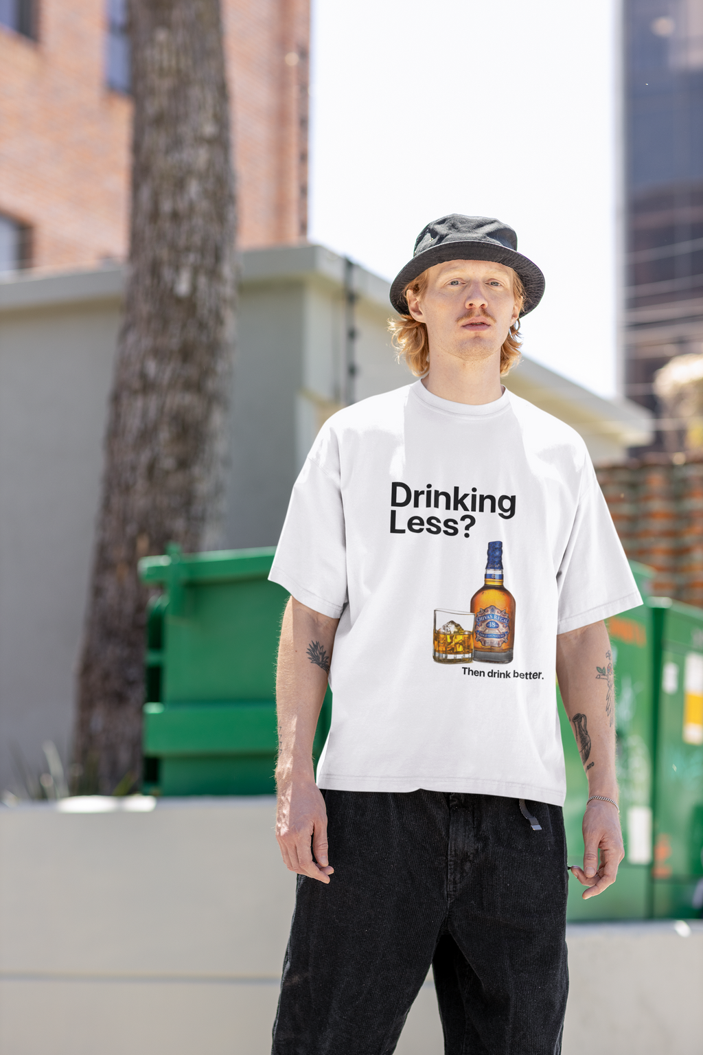 GIU - Drinking Less - B/W Tshirt