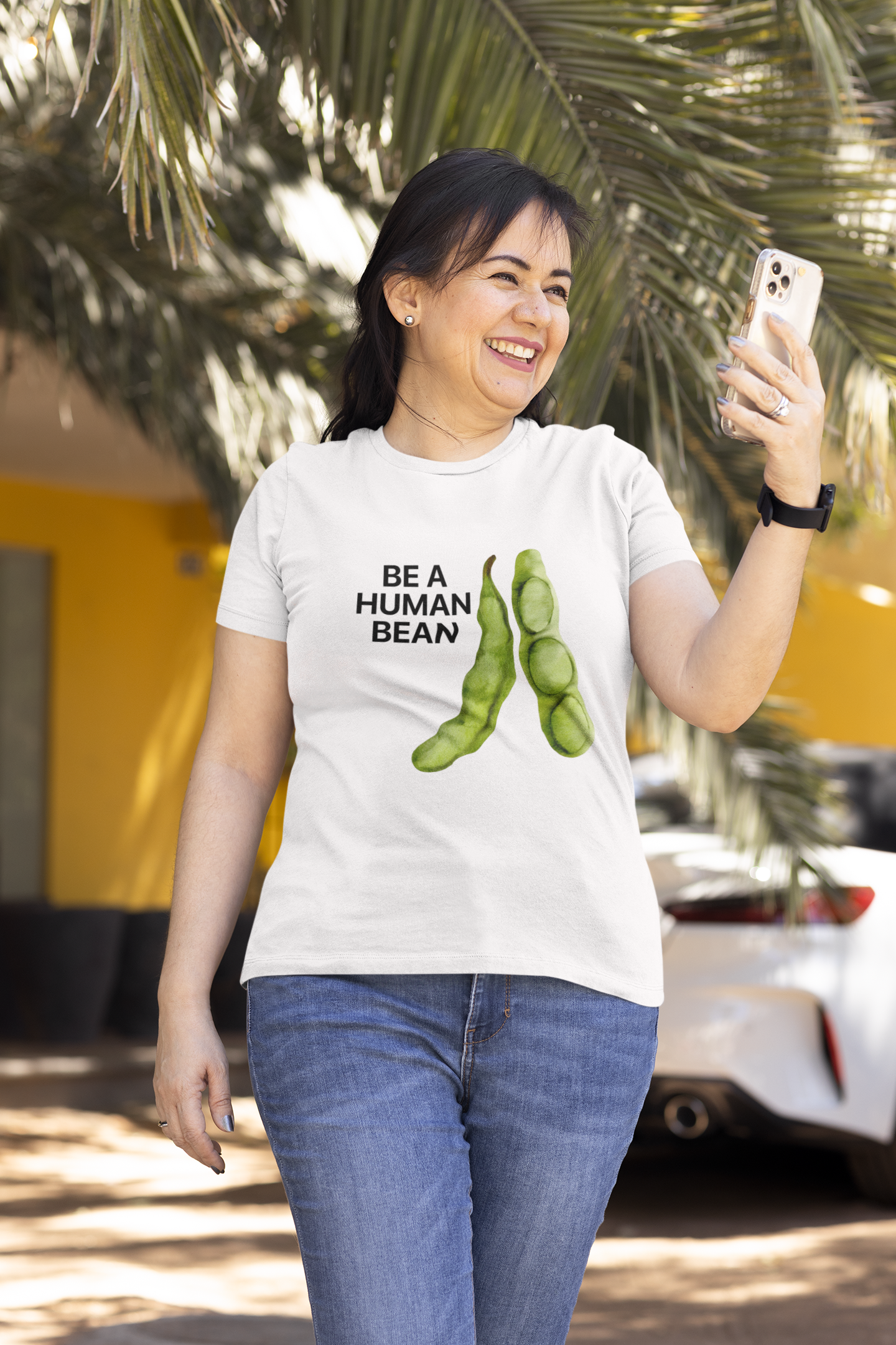 GIU - Be a Human Bean - White Tshirt