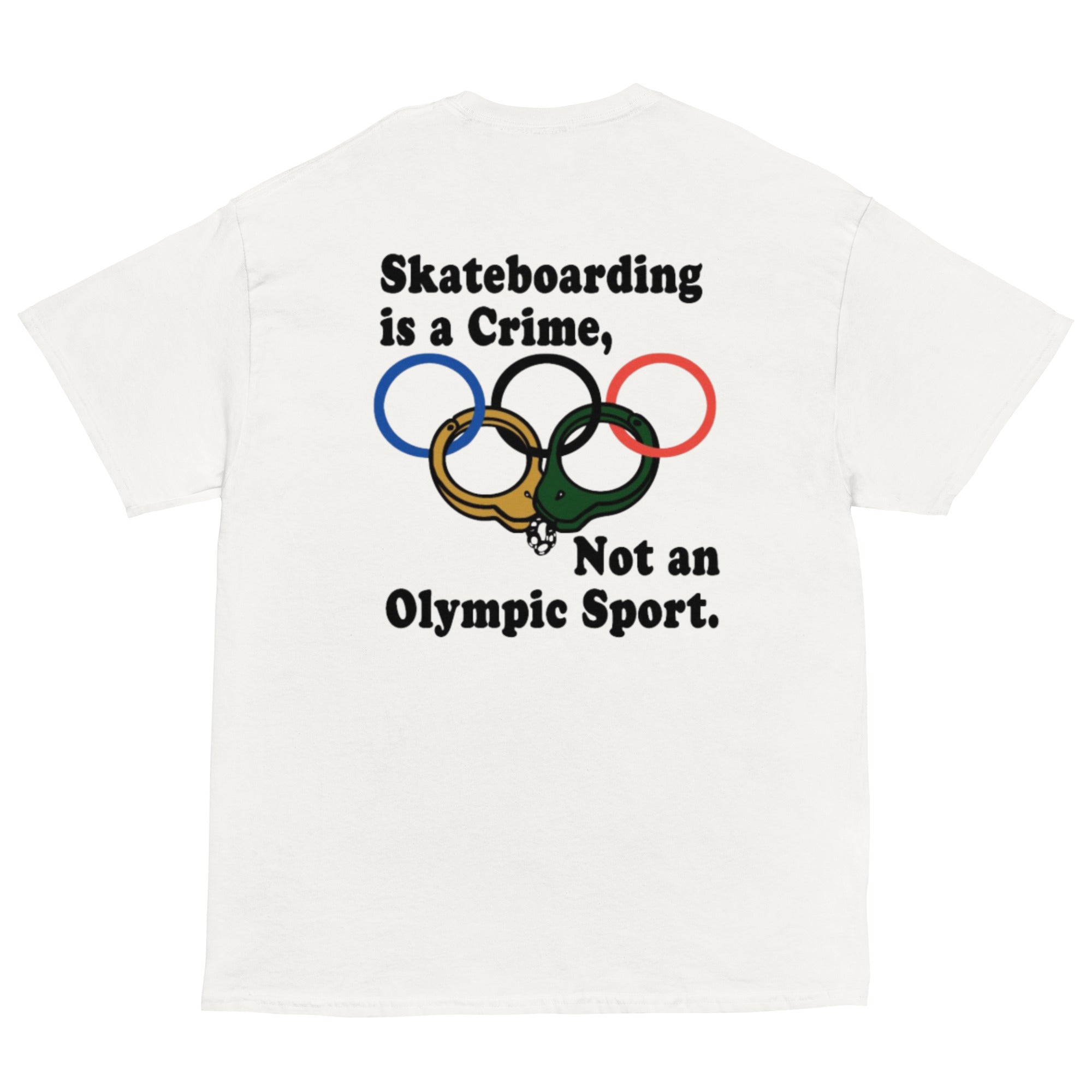 GIU - Skateboard is a Crime - White Tshirt