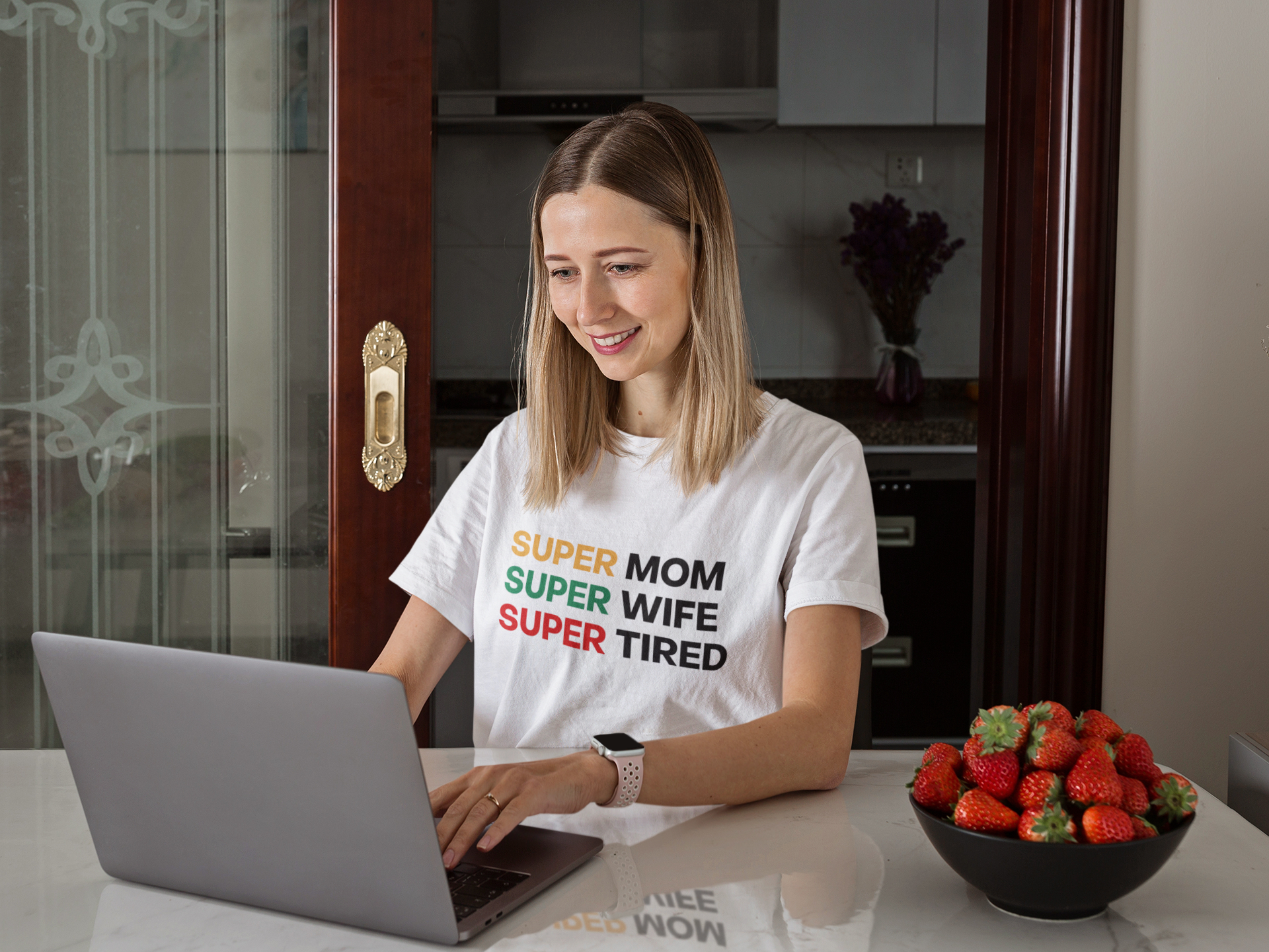 GIU - Super Mom - White Tshirt